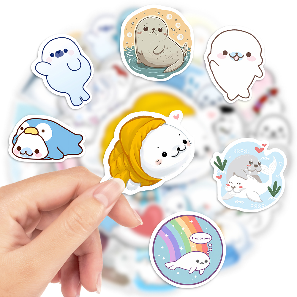 Kids Toys Laptop - 10/25/50 adet Kawaii sevimli karikatür mühürler
