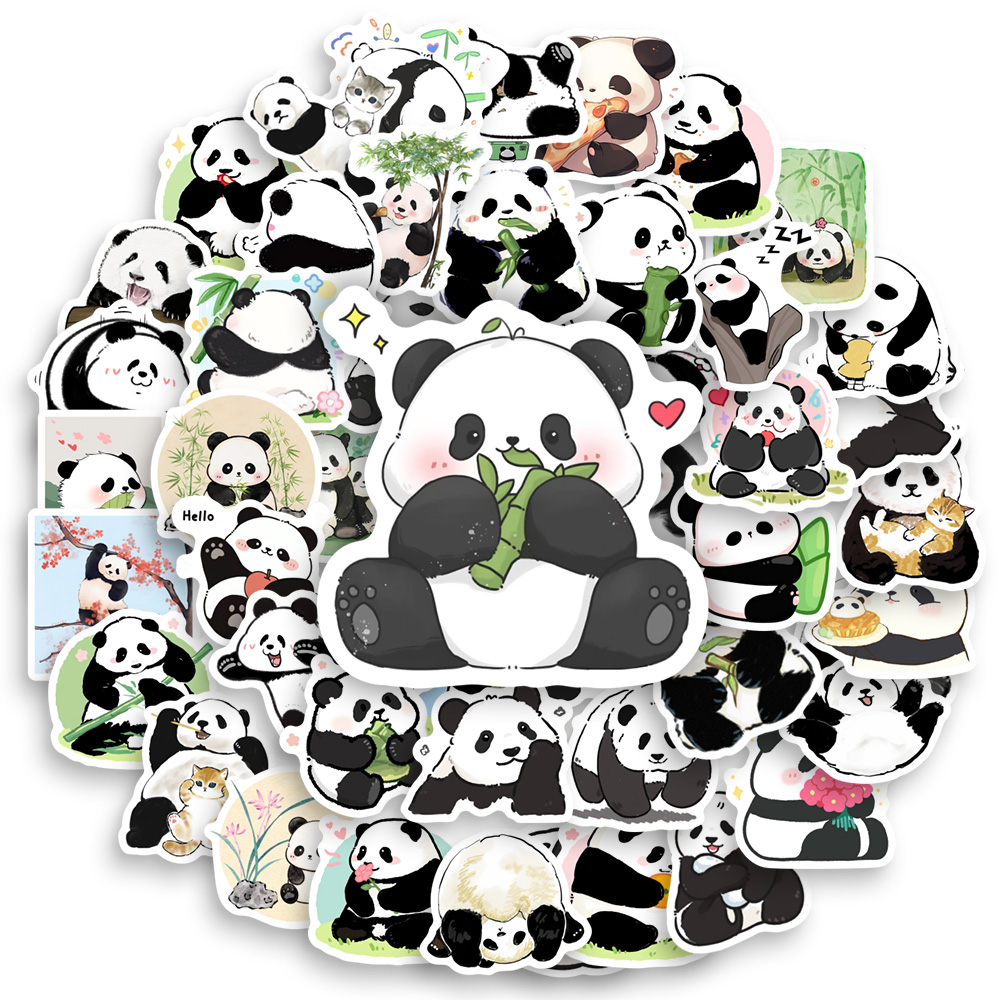 Kids Toys Laptop - Sevimli Karikatür Panda Çıkartmalar Suluboya Eğlenceli