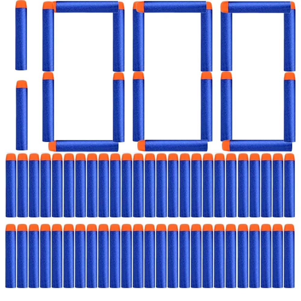 Foam Dart Gun - ZIVCONCING 1000-50 adet Mavi Katı Yuvarlak