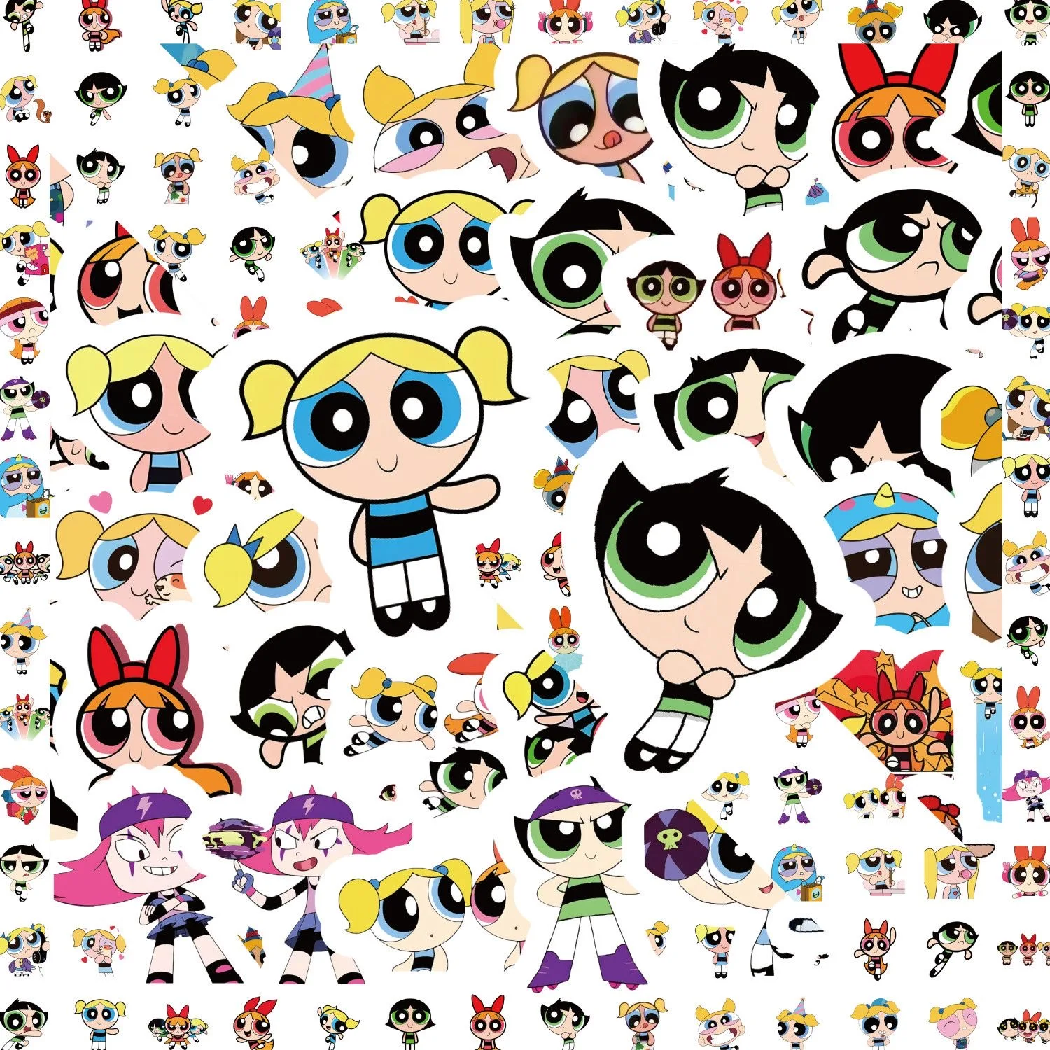 Kids Toys Bag - 100 adet Powerpuff Girls çıkartmalar karikatür