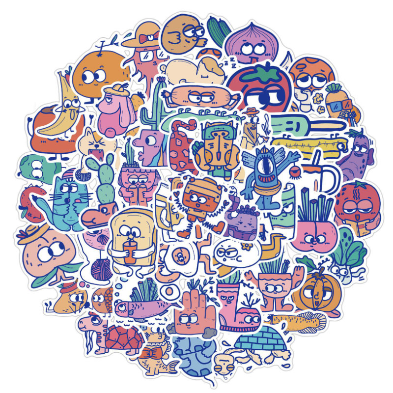 Kids Toys Cartoon Images - 10/30/50 adet karikatür canavar görüntü Graffiti