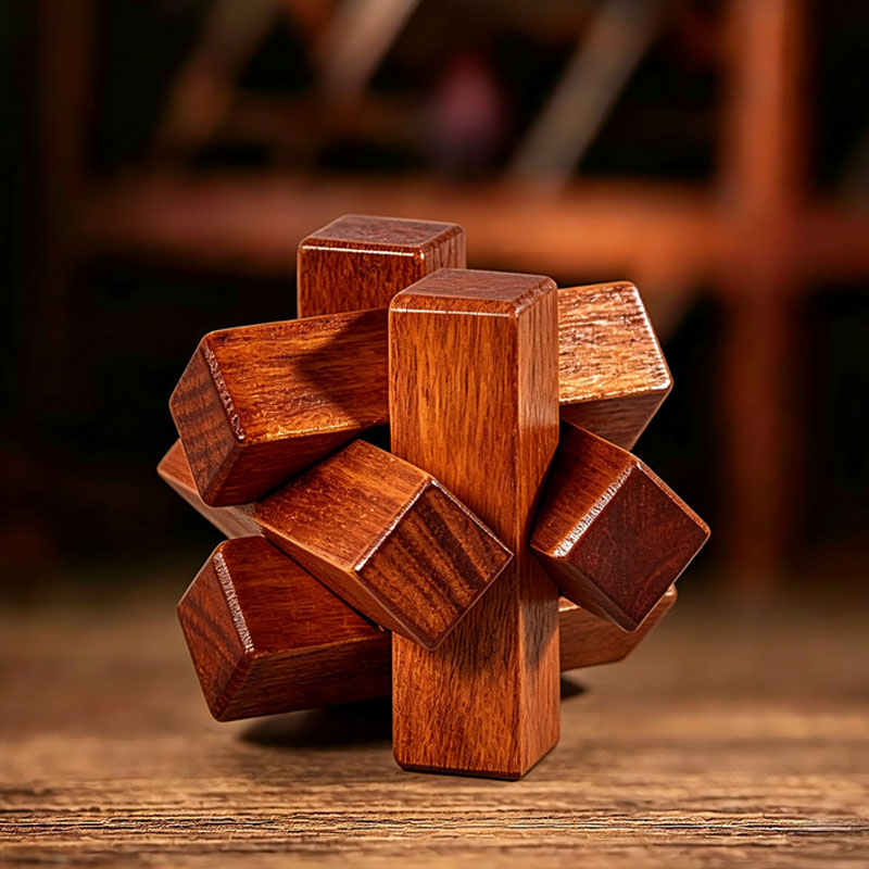 Wooden Puzzle Kids - Ahşap Düğüm Bulmacası IQ Mantık Eğitimi