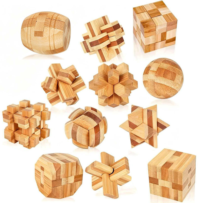Wooden Puzzle Kids - YENİ 4.5CM Lu Ban Kilidi Bulmacası