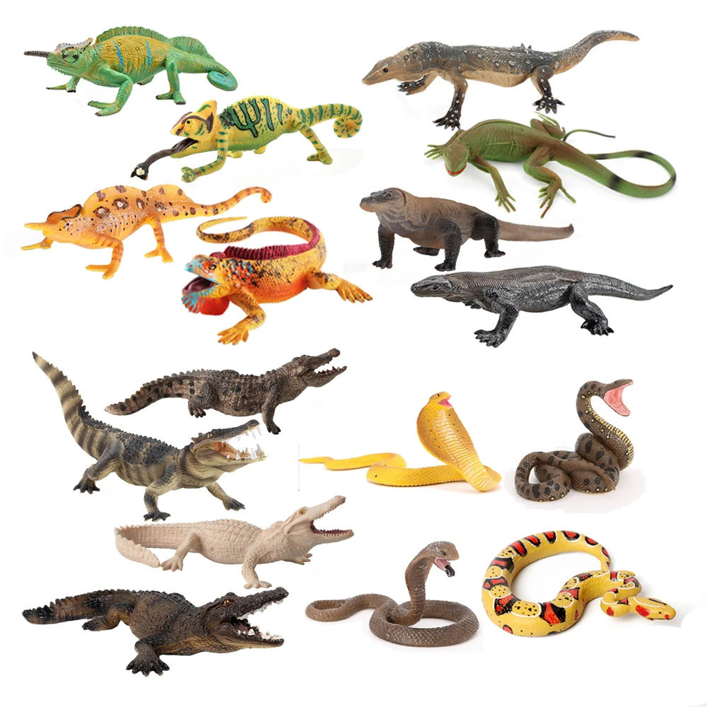 Kids Toys 10 Year Old - Plastik Bukalemun Model Oyuncak Iguana Timsah