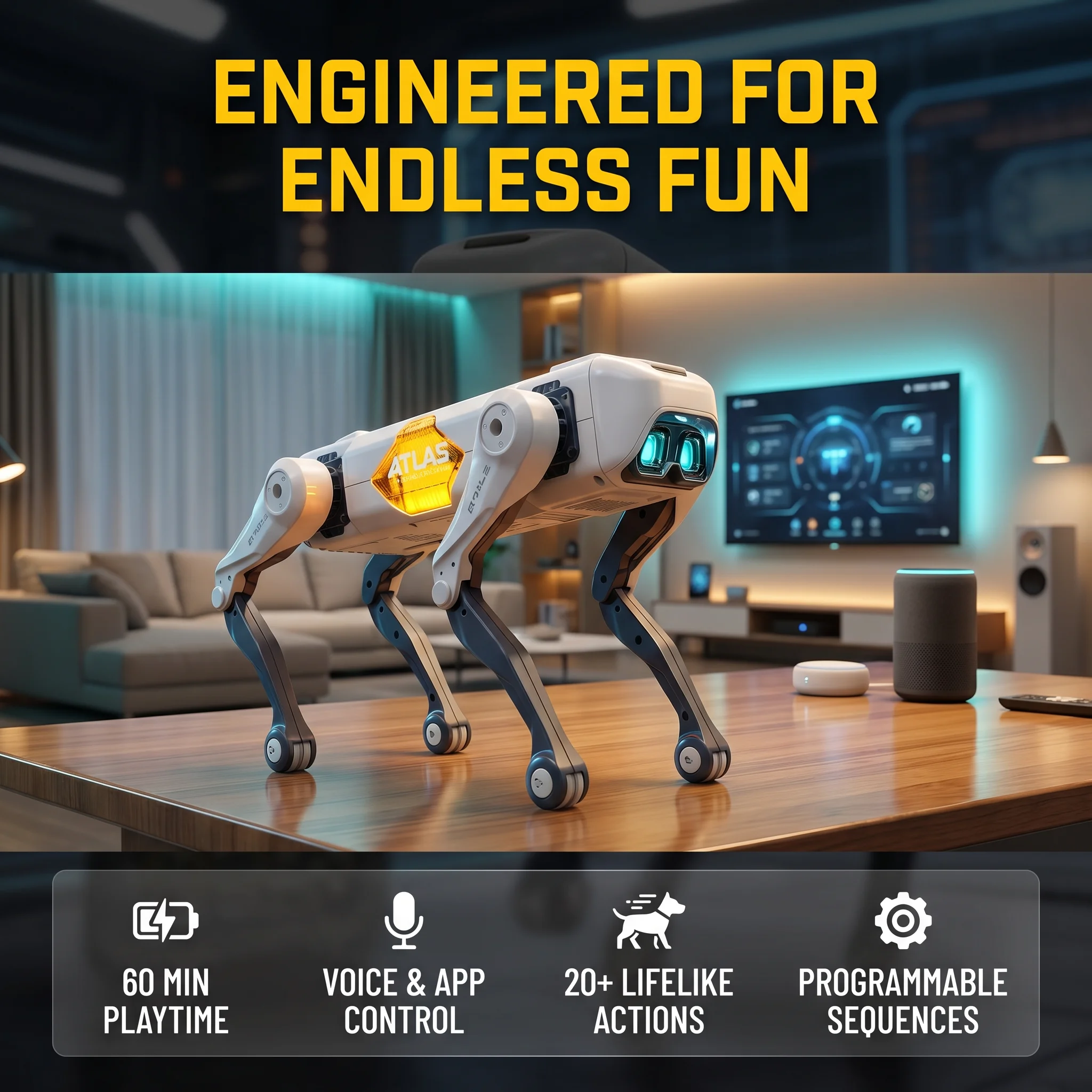Kids Toys Idea - Yapay Zeka Akıllı Robot Köpek, Sesli