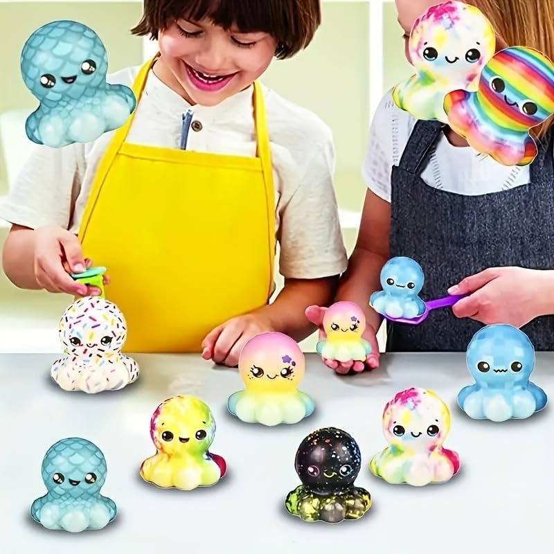 6/12 adet ahtapot yavaş yumuşa - Kids Toys Basket incelemesi ve fiyatı